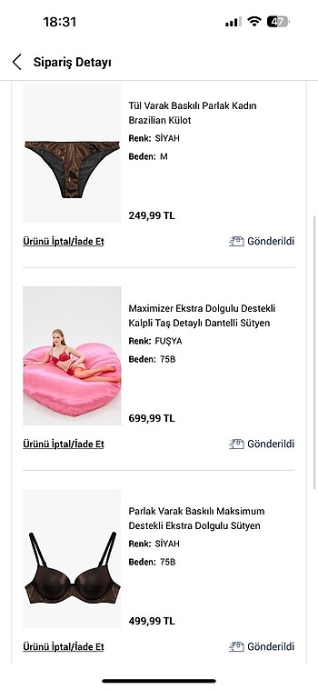 m Beden Koton Külot