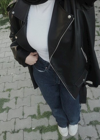 Siyah Deri Kadın Ceket