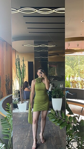 s Beden yeşil Renk Şık abiye elbise