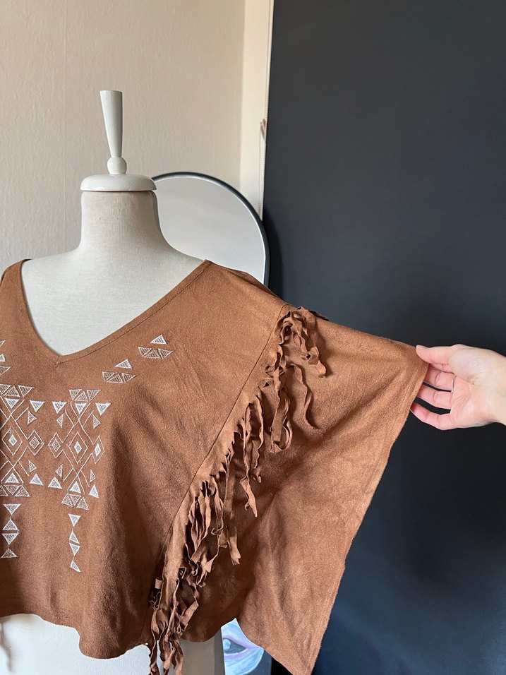 Bohem V-Yaka Baskılı  Tunik - Görsel 2