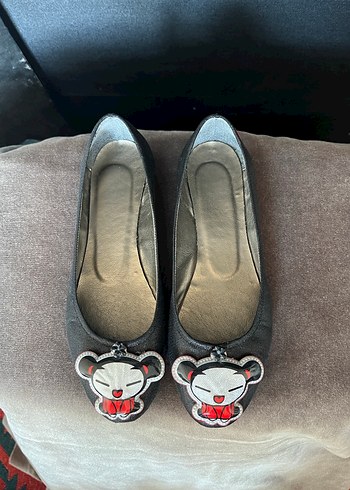 Nakışlı Gri Kadın Babet Ayakkabı - Görsel 2