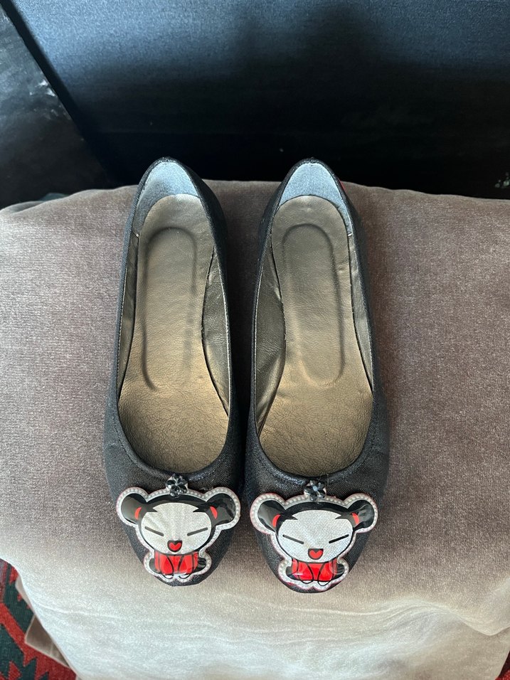 Nakışlı Gri Kadın Babet Ayakkabı - Görsel 2