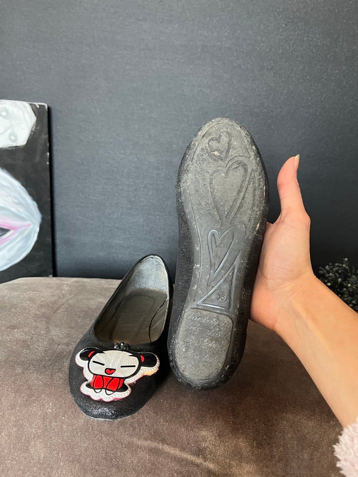 Nakışlı Gri Kadın Babet Ayakkabı - Görsel 4