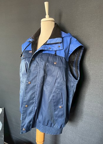 Mavi Denim Düğmeli Kolsuz Ceket - Görsel 3