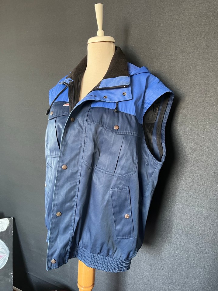 Mavi Denim Düğmeli Kolsuz Ceket - Görsel 3