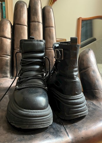 Bershka erkek deri bot - Görsel 6