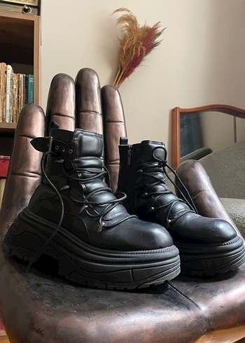 Bershka erkek deri bot - Görsel 7