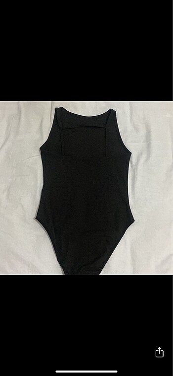 xs Beden siyah Renk Bershka siyah çift taraflı giyilebilen çıtçıtlı bodysuit vs