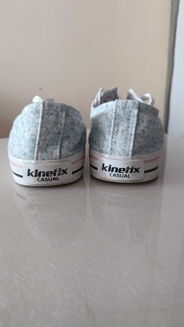 Bağcıklı Gri Beyaz Bağcıklı Spor Ayakkabı - Görsel 3