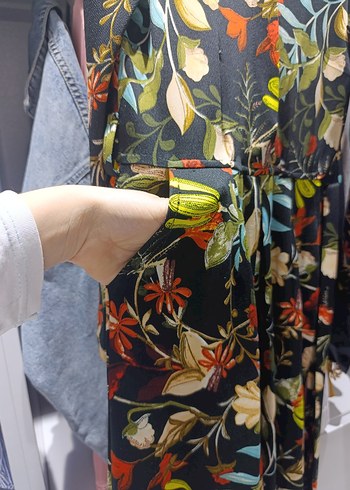 Çiçek Desenli Uzun Bohem Elbise - Görsel 3