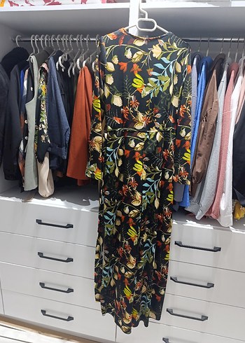 Çiçek Desenli Uzun Bohem Elbise - Görsel 4