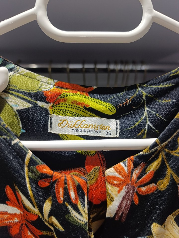 Çiçek Desenli Uzun Bohem Elbise - Görsel 5