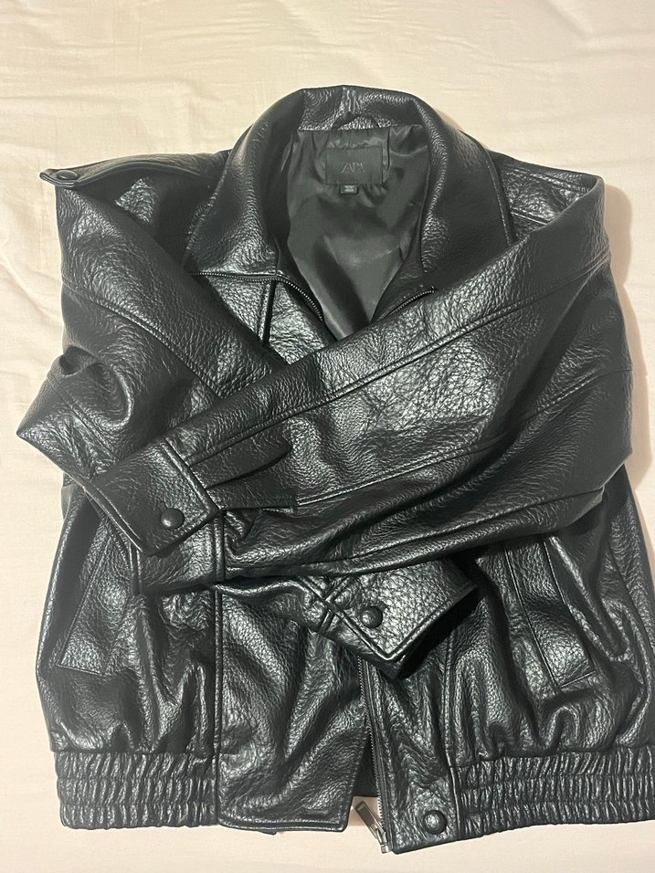 zara viral deri ceket - Görsel 3