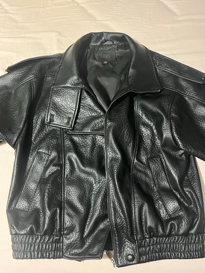 zara viral deri ceket - Görsel 2