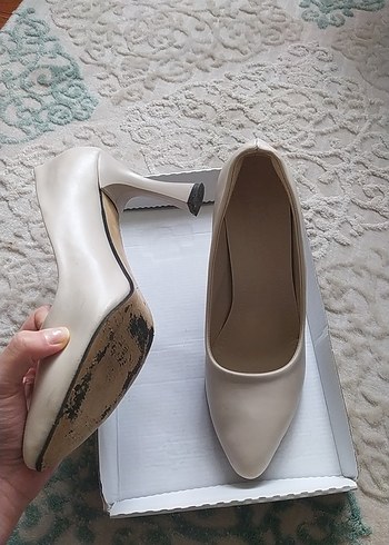 39 Beden Bej Stiletto Topuklu Kadın Ayakkabı
