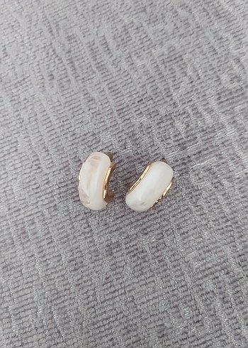 Beden altın Renk Altın Renkli Mini Elastik Küpe