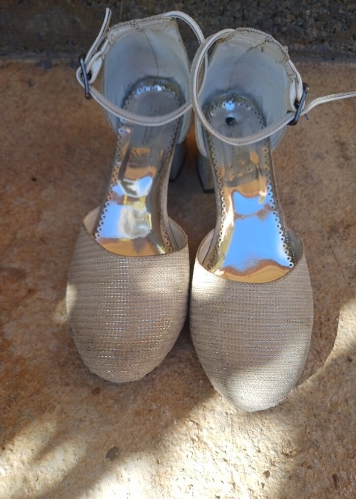 Çocuk topuklu ayakkabı gümüş - Görsel 4