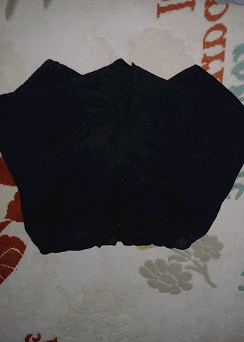 Siyah Mini Düz Kesim Şort - Görsel 3