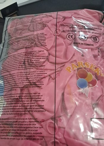 Patsek  pembe  balon 12 inc 100 lu paket - Görsel 2