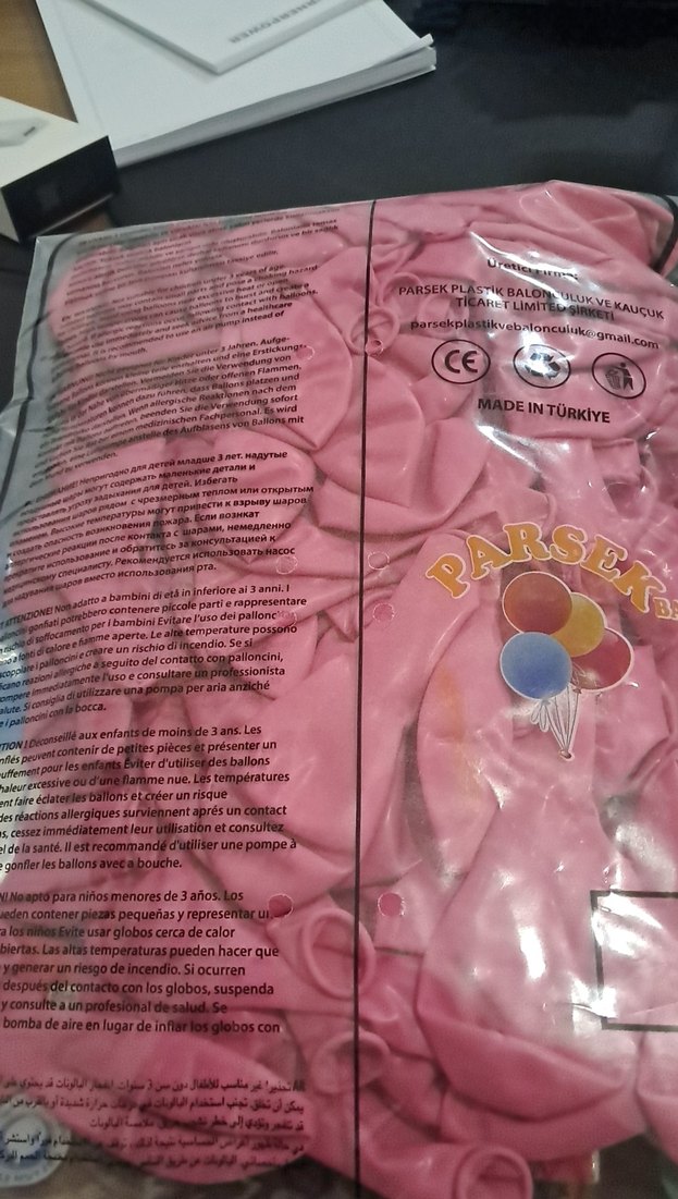 Patsek  pembe  balon 12 inc 100 lu paket - Görsel 2