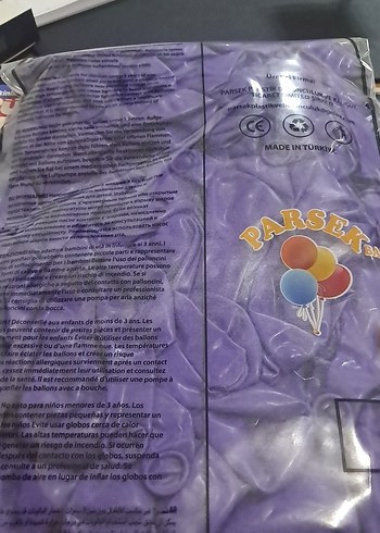 Mor Parti Balonları 100 Adet - Görsel 2