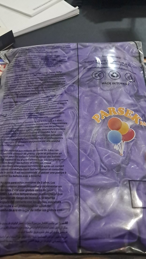 Mor Parti Balonları 100 Adet - Görsel 2