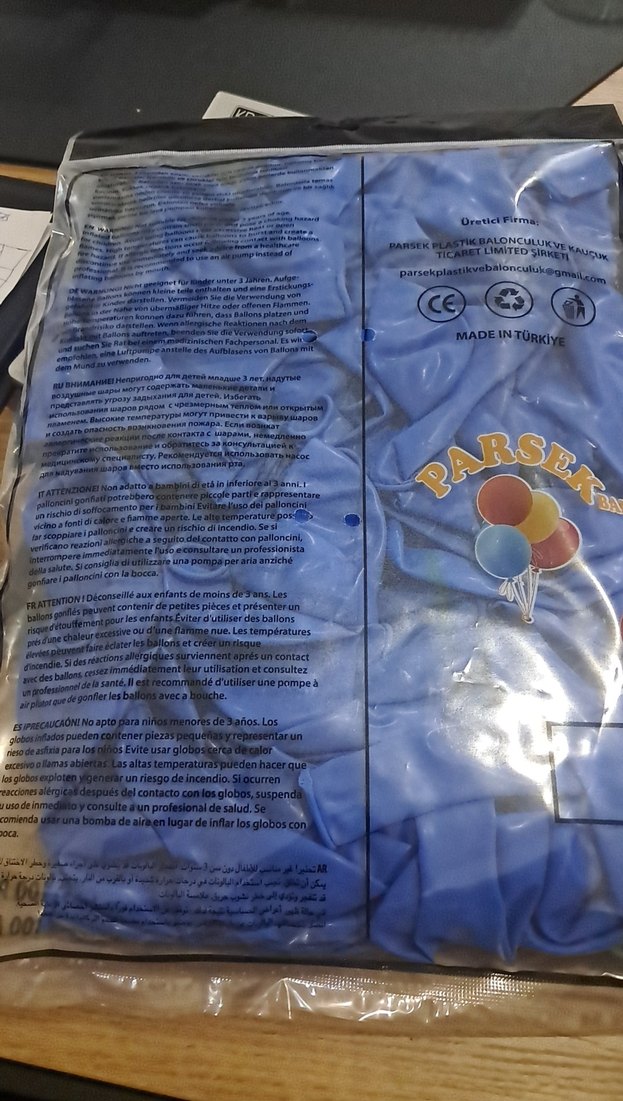 Mavi Parti Balonları 100 Adet - Görsel 2