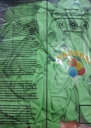 Renkli 100 Adet Yeşil Balon - Görsel 2