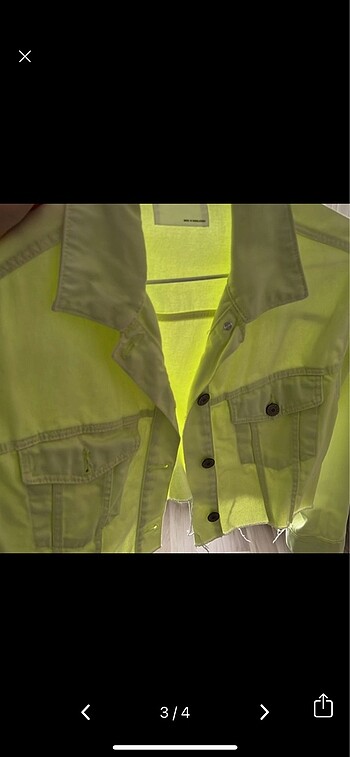xs Beden Crop sarı ceket