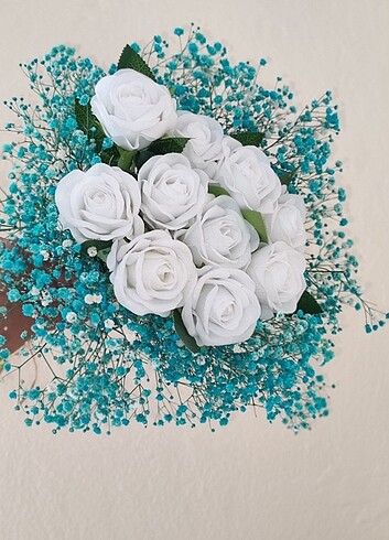 Masalsı Bir Düğün İçin Lüx Gelin Buketi Damat Yaka Çiçeği Hediye - Görsel 7