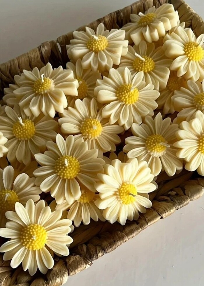 Papatya Silikon Mum Kalıbı - Silikon Kalıp 3 Adet - Görsel 5