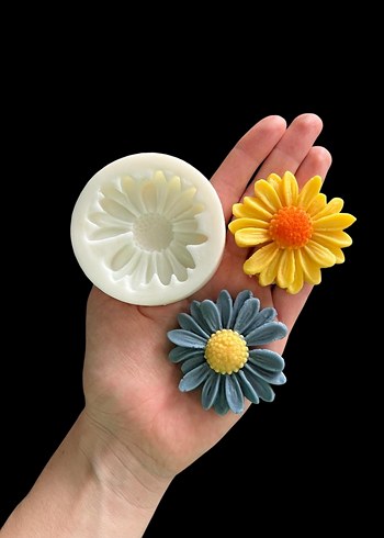 Papatya Mum Kalıbı Çiçek Kalıbı Silikon Kalıp - Görsel 2