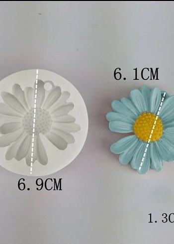 Papatya Mum Kalıbı Çiçek Kalıbı Silikon Kalıp - Görsel 6