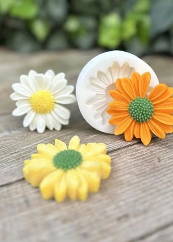 Papatya Mum Kalıbı Çiçek Kalıbı Silikon Kalıp - Görsel 8