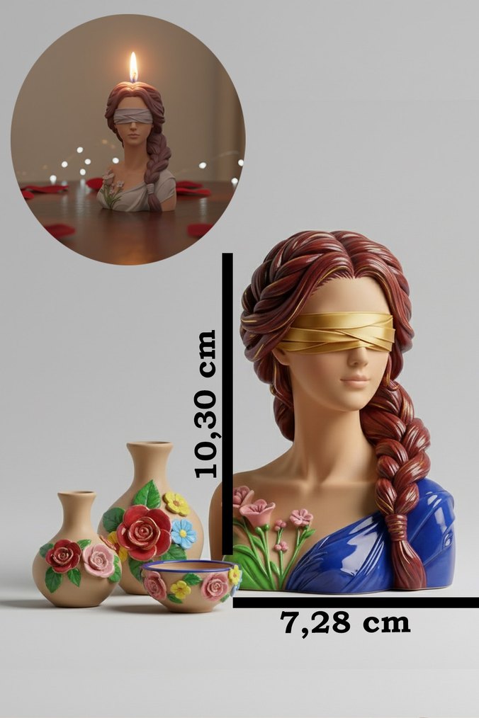 Mum Kalıbı Silikon Kalıp Heykel Kalıbı - Görsel 5