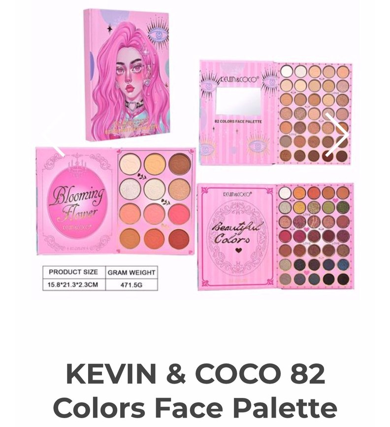 Pastel Pembe 82 Renkli Yüz Paleti - Görsel 2