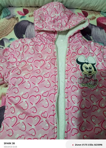 Kız Çocuk Pembe Kapüşonlu Fermuarlı Mont - Görsel 3