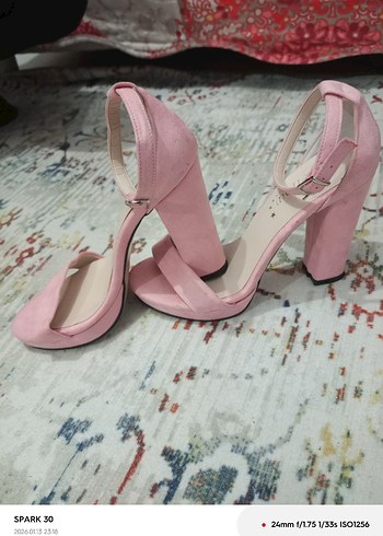 Pembe Platform Topuklu Kadın Abiye Ayakkabı - Görsel 6