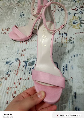 Pembe Platform Topuklu Kadın Abiye Ayakkabı - Görsel 5