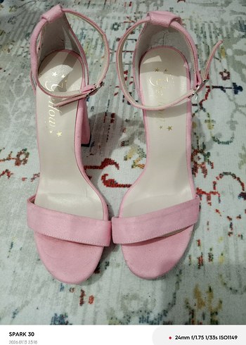 Pembe Platform Topuklu Kadın Abiye Ayakkabı - Görsel 10