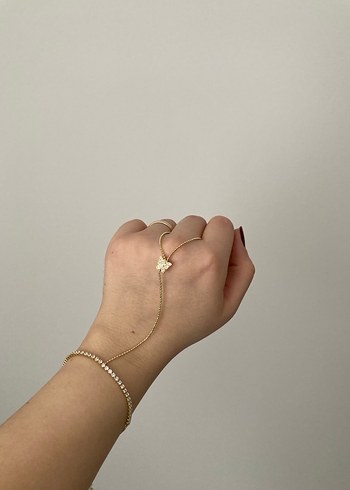 Minimalist Kelebek detay Bileği taşlı Şahmeran - Görsel 2