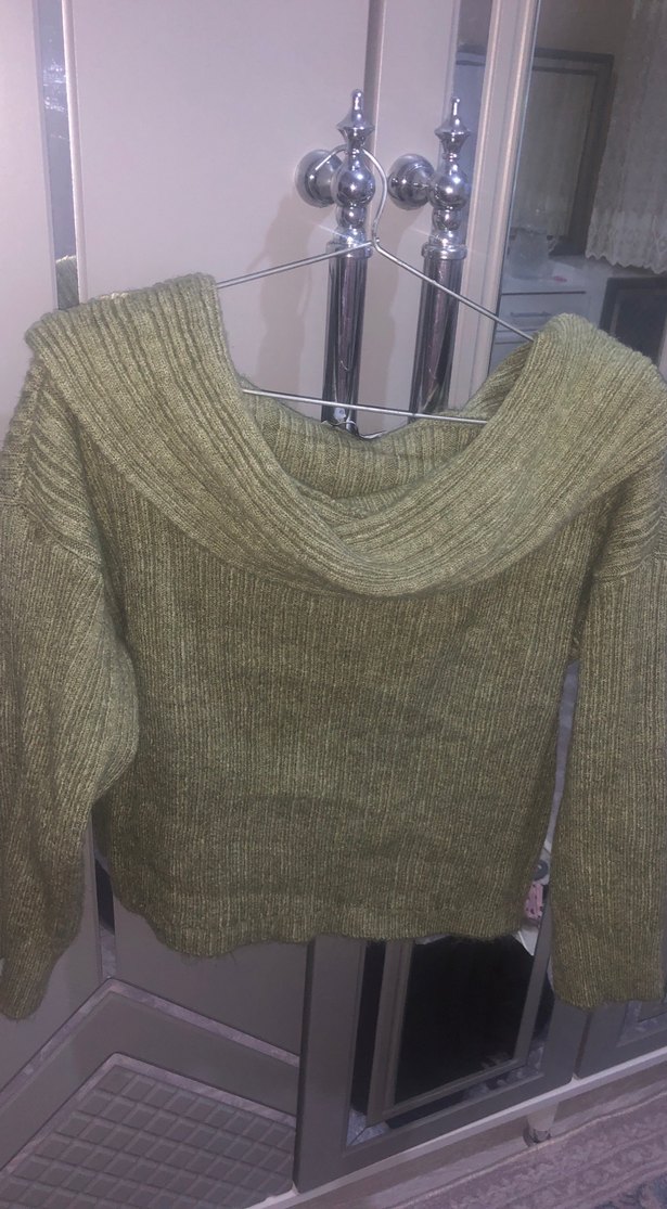 Fitilli Örgü Kadın Triko - Görsel 2