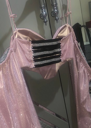 Simli Pembe üst - Görsel 4