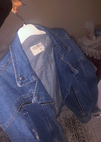 Kadın Mavi Kot Kemerli Ceket - Görsel 2