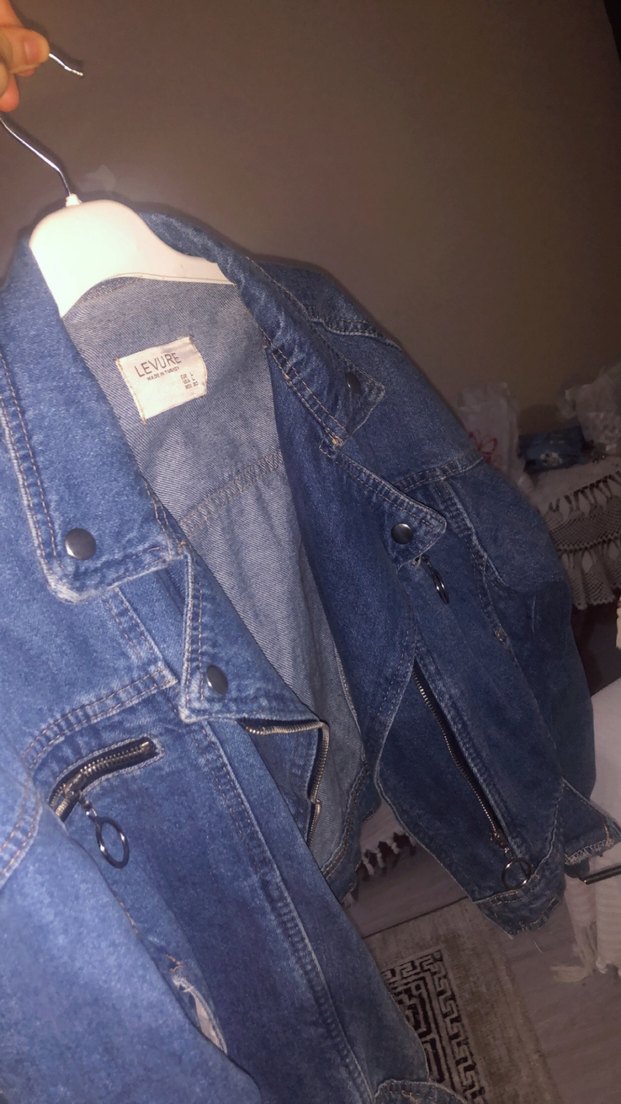 Kadın Mavi Kot Kemerli Ceket - Görsel 4