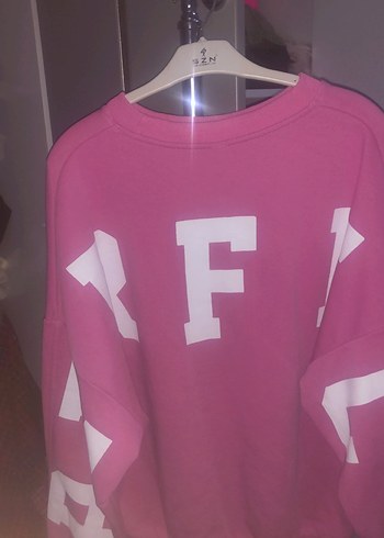 Pembe Baskılı Uzun Kollu Sweatshirt - Görsel 4