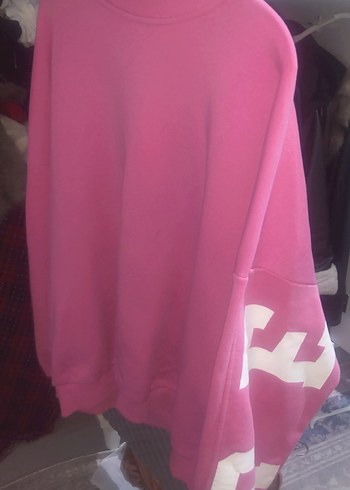Pembe Baskılı Uzun Kollu Sweatshirt - Görsel 3