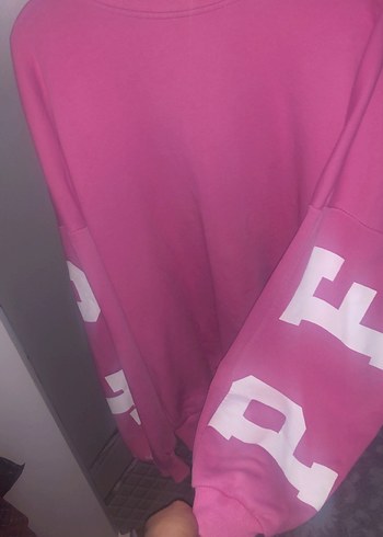 Pembe Baskılı Uzun Kollu Sweatshirt - Görsel 2