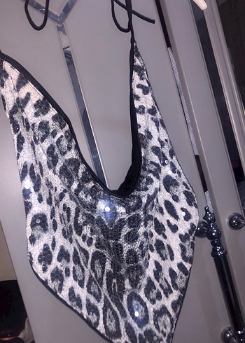 Sırtı bağlamalı straplez üst - Görsel 3