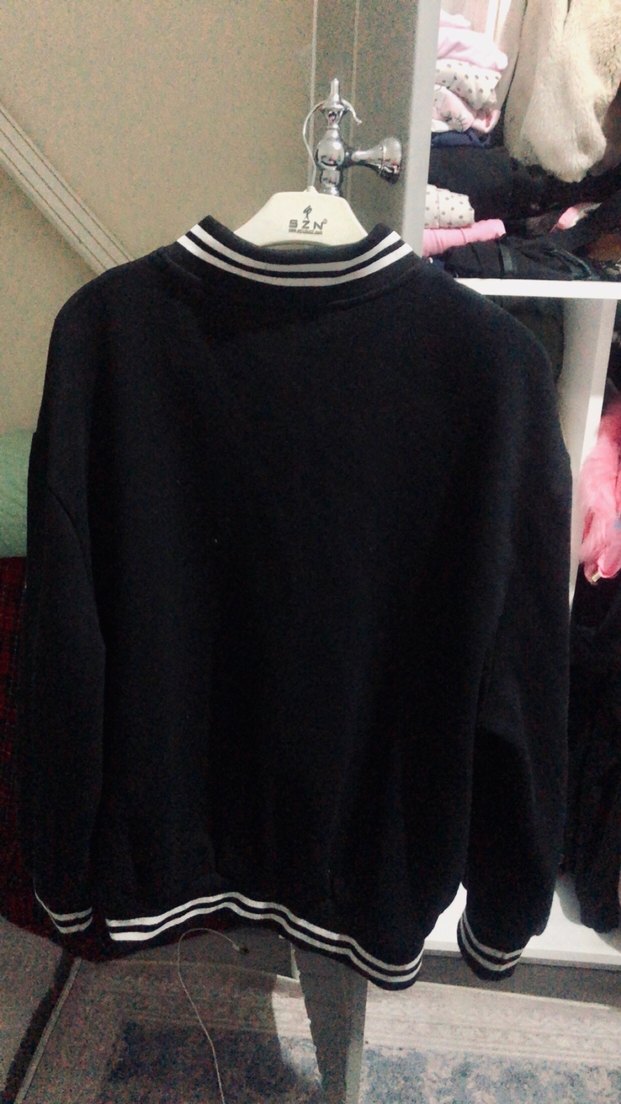 Siyah Uzun Kollu Kadın Ceket - Görsel 3